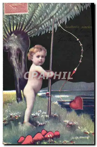 Cartes postales Peche Pecheur Enfant