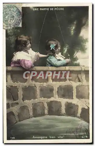 Cartes postales Peche Pecheur Enfants une partie de peche