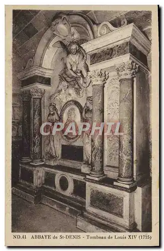 Cartes postales Mort Abbaye de St Denis Tombeau de Louis XIV