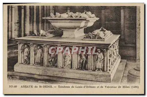 Ansichtskarte AK Mort Abbaye de St Denis Tombeau de Louis d&#39Orleans et de Valentine de milan