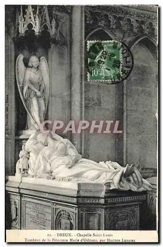 Ansichtskarte AK Mort Dreux Chapelle Saint louis Tombeau de la princesse Marie d&#39Orleans par Hector Lemaire