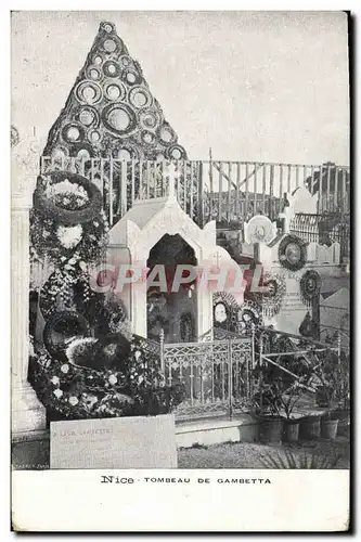 Cartes postales Mort Nice Tombeau de Gambetta
