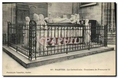 Cartes postales Mort Nantes La cathedrale Tombeau de Francois II