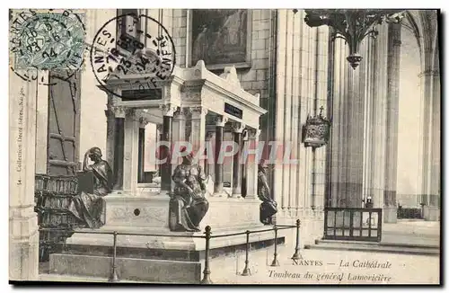 Ansichtskarte AK Mort Nantes La cathedrale Tombeau du general Lamoriciere