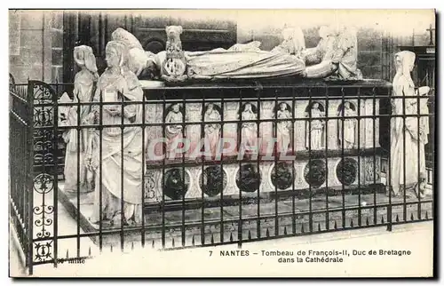 Cartes postales Mort Nantes Tombeau de Francois II Duc de Bretagne dans la cathedrale