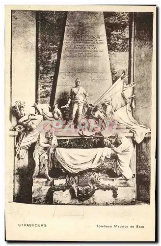 Cartes postales Mort Strasbourg Tombeau Maurice de Saxe