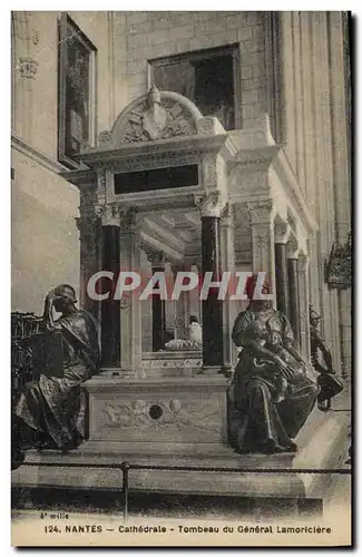 Cartes postales Mort Nantes Cathedrale Tombeau du General Lamoriciere