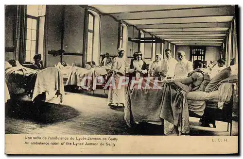 Cartes postales Sante Militaria Une salle de l&#39ambulance du Lycee Janson de Sailly Infirmiere