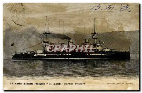 Ansichtskarte AK Bateau Le Gaulois Cuirasse d&#39escadre