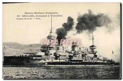 Cartes postales Bateau Gaulois Cuirasse a tourelles