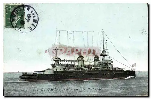 Cartes postales Bateau Le Gaulois Cuirasse de 1ere classe