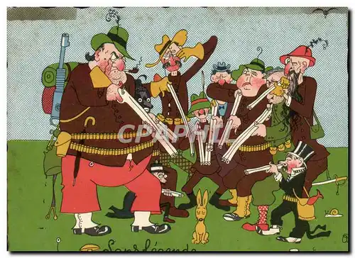 Cartes postales moderne Humour Sans legende Chasse Chasseur