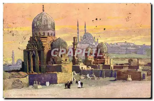 Cartes postales Fantaisie Orientalisme Le Caire Tombeaux des Mameluks