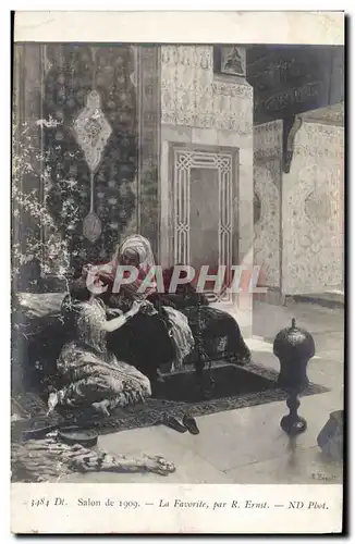 Cartes postales Fantaisie Orientalisme Salon de 1909 la favorite par Ernst