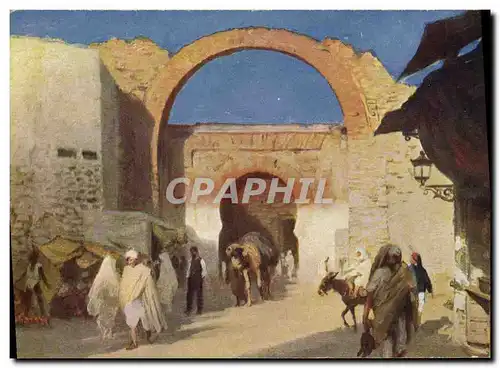 Cartes postales Fantaisie Orientalisme The golden East A Moorish gateway