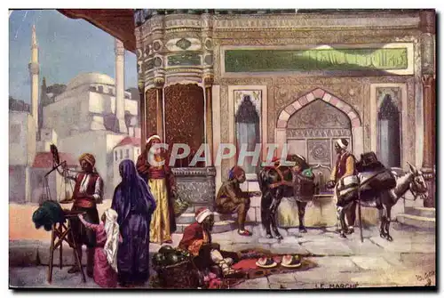 Cartes postales Fantaisie Orientalisme Le marche