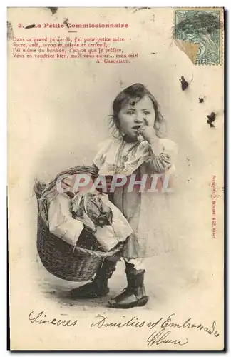 Cartes postales Fantaisie Enfant La petite commissionnaire