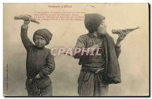 Cartes postales Fantaisie Enfant Poisson d&#39avril