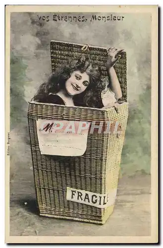 Cartes postales Fantaisie Femme Vos etrennes Monsieur