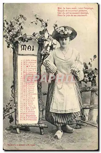 Cartes postales Fantaisie Femme Mai