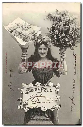 Cartes postales Fantaisie Enfant Femme Bonne fete