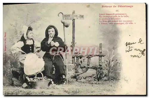 Cartes postales Fantaisie Enfants Retour de pelerinage