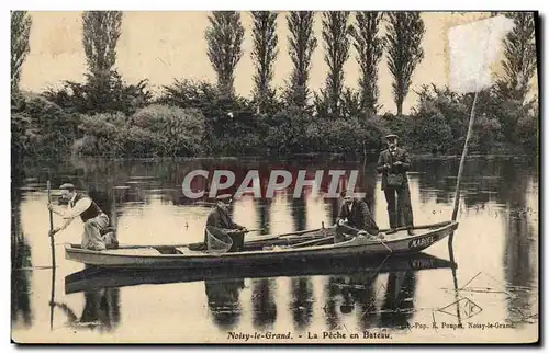 Cartes postales Peche Pecheur Noisy le Grand la peche en bateau