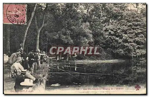 Cartes postales Peche Pecheur Les pecheurs a l&#39etang de l&#39Ursine