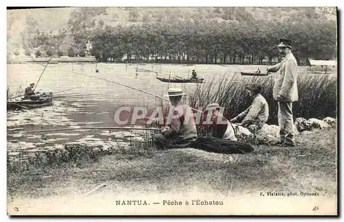 Ansichtskarte AK Peche Pecheur Nantua Peche a l&#39Echatou