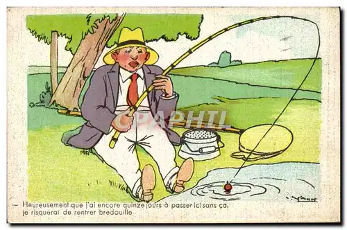 Cartes postales Peche Pecheur