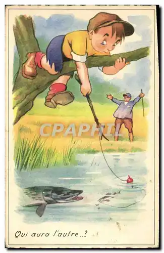 Cartes postales Peche Pecheur Enfant