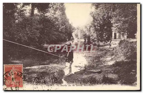 Cartes postales Peche Pecheur Niort Bords de la Sevre Niortaise