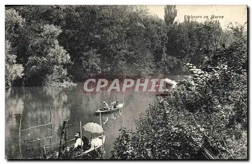 Cartes postales Peche Pecheur Pecheurs en Marne