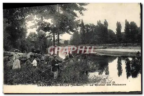 Cartes postales Peche Pecheur Lamalou les Bains Le rocher des pecheurs
