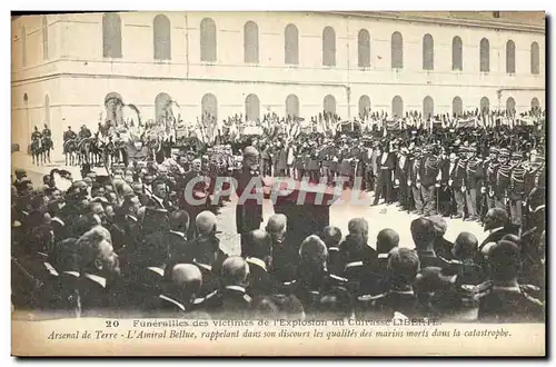 Ansichtskarte AK Funerailles des victimes de l&#39explosion du cuirasse Liberte Arsenal de terre L&#39amiral Bell