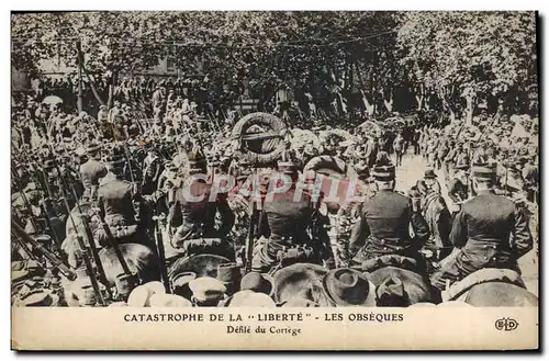 Cartes postales Catastrophe de la Liberte Les obseques Defile du cortege