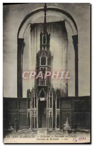 Cartes postales Environs d&#39Argeles St SAvin Interieur de l&#39eglise Tombeau de St Savin