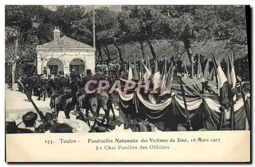 Cartes postales Toulon Funerailles nationales des victimes du Iena Le char funebre des officiers