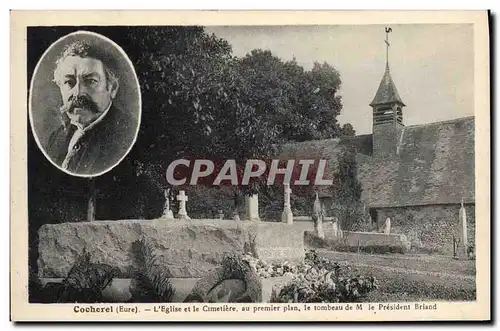 Cartes postales Cocherel Eure L&#39eglise et le cimetiere Le tombeau de M le President Briand