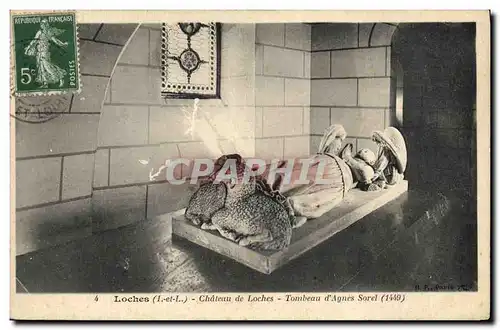 Cartes postales Loches Chateau de Loches Tombeau d&#39Agnes Sorel