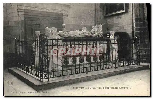 Cartes postales Nantes Cathedrale Tombeau des Carmes
