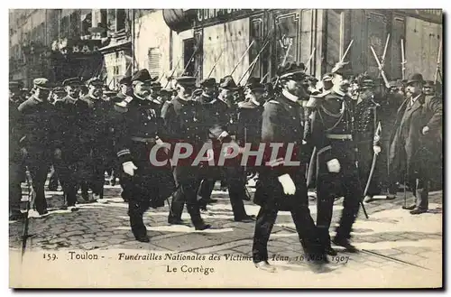 Cartes postales Toulon Funerailles nationales des victimes du Iena Le cortege
