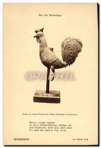 Cartes postales Coq Poule Sessenheim Le vieux Coq