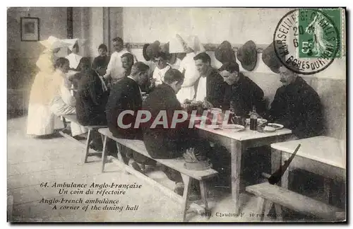 Cartes postales Sante Militaria Ambulance Anglo Francaise Un coin du refectiure