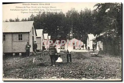 Ansichtskarte AK Sante Militaria Chateau du Fax Miroir pres Revigny Ambulance anglaise de premiere ligne Les bara