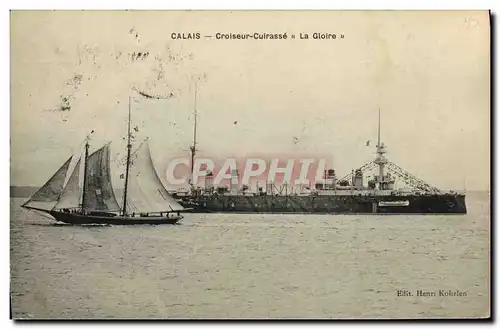 Cartes postales Bateau Maroc Casablanca Le croiseur Galilee bombardant la ville