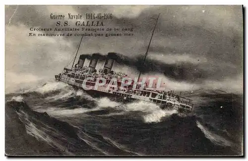 Cartes postales Bateau Guepard Contre torpilleur