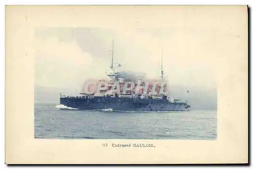 Cartes postales Bateau Le Gaulois Cuirasse a tourelles