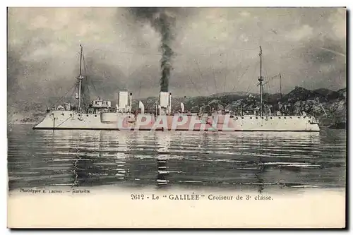 Ansichtskarte AK Bateau Maroc Casablanca Le croiseur Galilee bombardant la ville