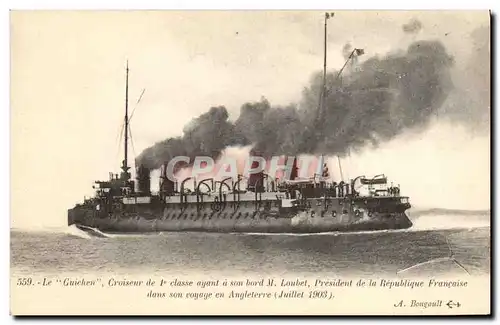 Ansichtskarte AK Bateau Maroc Casablanca Le croiseur Galilee bombardant la ville